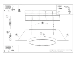 Sollux Lighting Plafón-Lámparas De Techo Onyx Minimalista De Aluminio - 1 Fuentes Luminosas - L.30 X A.6 Cm - Blanco