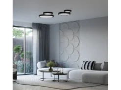 Sollux Lighting Plafón-Lámparas De Techo Onyx Minimalista De Aluminio - 1 Fuentes Luminosas - L.30 X A.6 Cm - Blanco