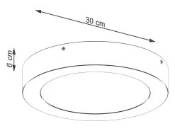 Sollux Lighting Lámparas De Techo Onyx Minimalista De Aluminio - 1 Fuentes Luminosas - L.30 X A.6 Cm - Negro Sale