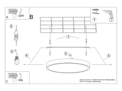 Sollux Lighting Lámparas De Techo Onyx Minimalista De Aluminio - 1 Fuentes Luminosas - L.30 X A.6 Cm - Negro Sale