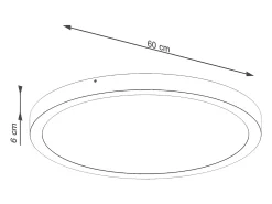 Sollux Lighting Lámparas De Techo Onyx Minimalista De Aluminio - 1 Fuentes Luminosas - L.60 X A.6 Cm - Blanco