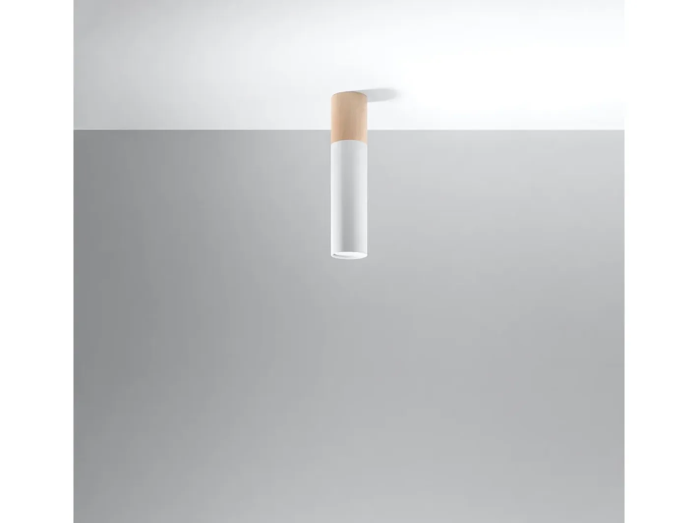 Best Sollux Lighting Lámparas de techo Poblano moderno de acero/madera - 1 fuentes luminosas 3000K - L.6 x A.30 cm - madera natural/blanco Color natural claro