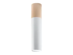 Best Sollux Lighting Lámparas de techo Poblano moderno de acero/madera - 1 fuentes luminosas 3000K - L.6 x A.30 cm - madera natural/blanco Color natural claro