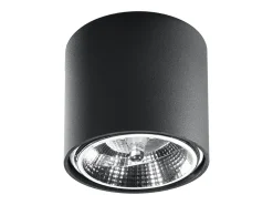 Sollux Lighting Lámparas de techo Qioli moderno de aluminio - 1 fuentes luminosas 3000K - L.12 x A.11 cm - Negro Discount