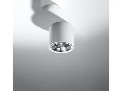 Online Sollux Lighting Lámparas de techo Qioli moderno de aluminio - 1 fuentes luminosas 3000K - L.12 x A.11 cm - Blanco