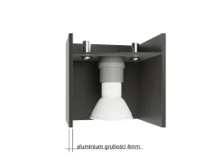 Sollux Lighting Plafón-Lámparas De Techo Quad Moderno De Aluminio - 1 Fuentes Luminosas - L.10 X A.10 Cm - Antracita Gris antracita