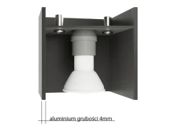 Sollux Lighting Lámparas de techo Quadx moderno de aluminio - 1 fuentes luminosas 3000K - L.10 x A.10 cm - antracita Gris antracita Best