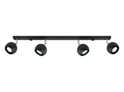 Sollux Lighting Lámparas de techo Rayis moderno de acero - 4 fuentes luminosas 4000K - L.80 x A.16 cm - Negro Clearance