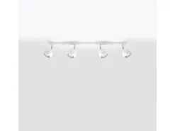 Sollux Lighting Lámparas de techo Rayis moderno de acero - 4 fuentes luminosas 3000K - L.80 x A.16 cm - Blanco Clearance