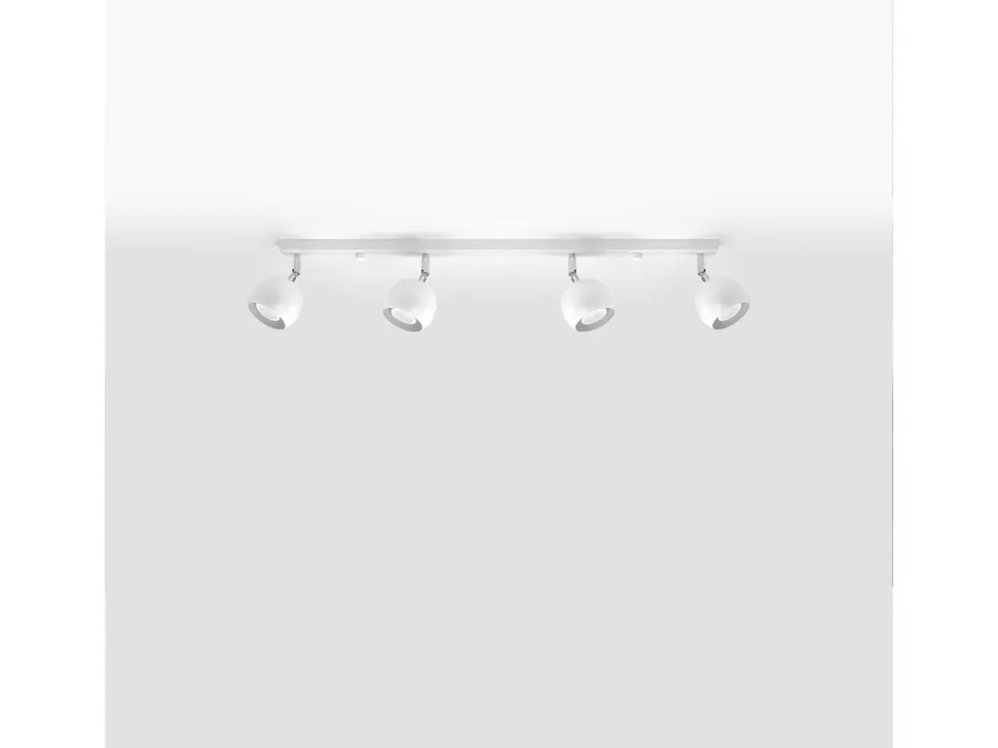 Sollux Lighting Lámparas de techo Rayis moderno de acero - 4 fuentes luminosas 3000K - L.80 x A.16 cm - Blanco Clearance