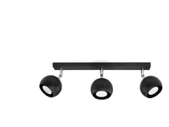 Discount Sollux Lighting Lámparas de techo Rayis moderno de acero - 3 fuentes luminosas 3000K - L.45 x A.16 cm - Negro