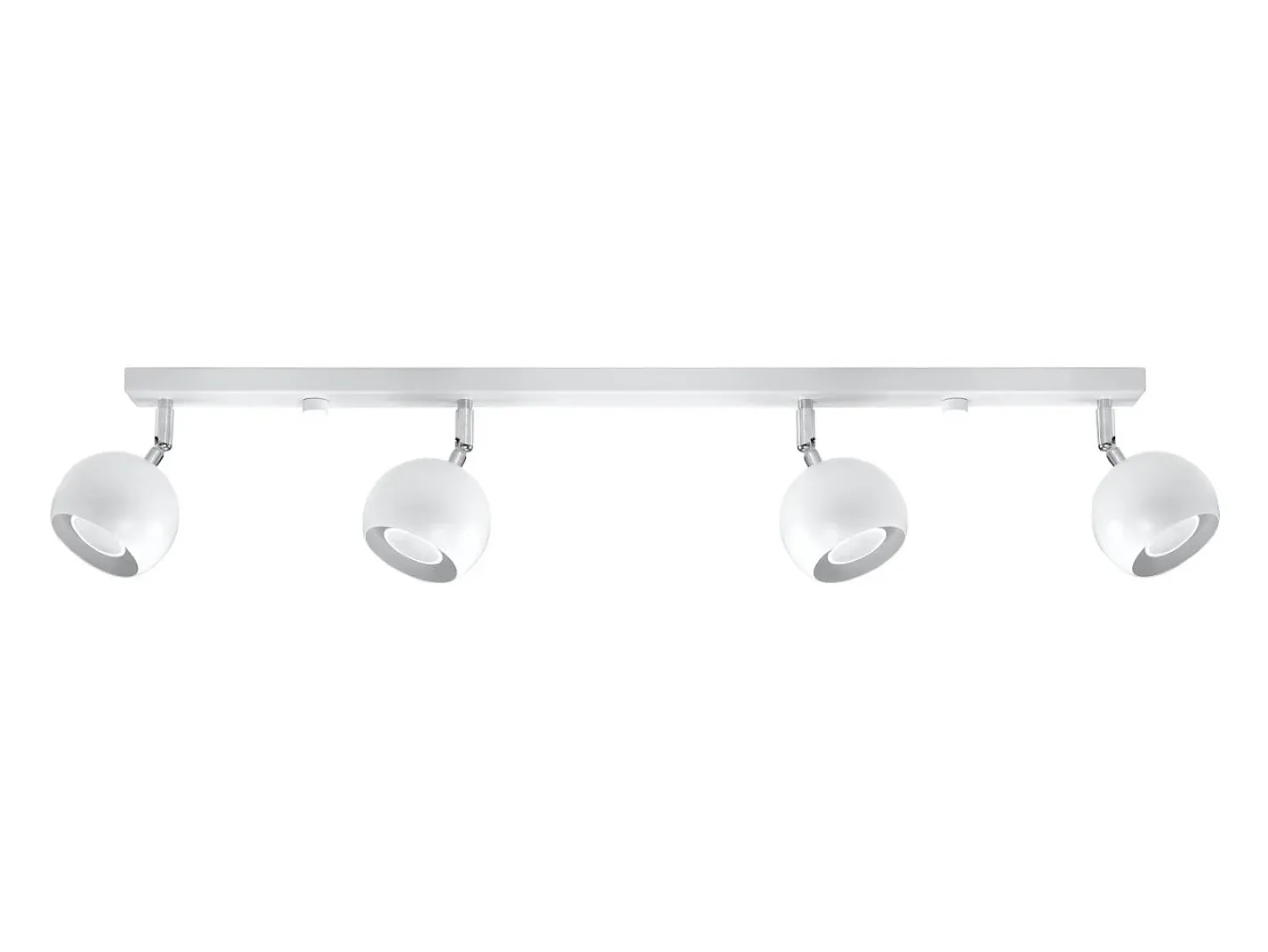 Sollux Lighting Plafón-Lámparas de techo Rayis moderno de acero - 4 fuentes luminosas 4000K - L.80 x A.16 cm - Blanco