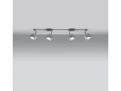 Sollux Lighting Plafón-Lámparas de techo Rayis moderno de acero - 4 fuentes luminosas 4000K - L.80 x A.16 cm - Blanco