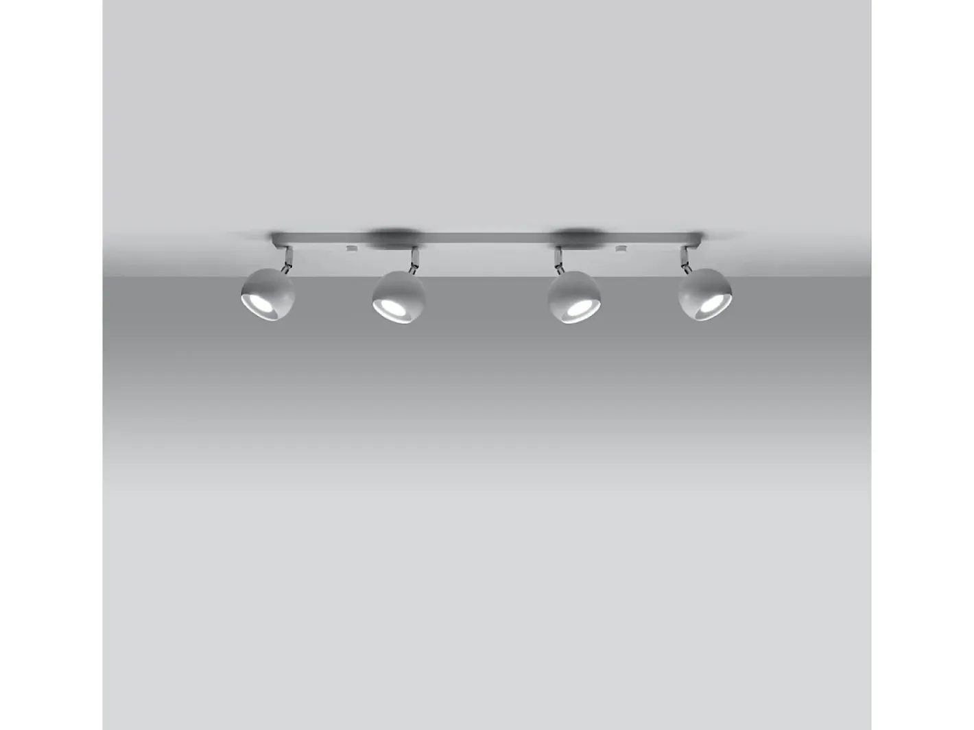 Sollux Lighting Plafón-Lámparas de techo Rayis moderno de acero - 4 fuentes luminosas 4000K - L.80 x A.16 cm - Blanco