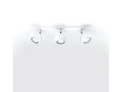 Sollux Lighting Plafón-Lámparas de techo Rayis moderno de acero - 3 fuentes luminosas 3000K - L.45 x A.16 cm - Blanco