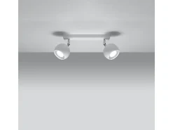 Sollux Lighting Lámparas de techo Rayis moderno de acero - 2 fuentes luminosas 4000K - L.30 x A.16 cm - Blanco
