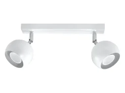 Sollux Lighting Lámparas de techo Rayis moderno de acero - 2 fuentes luminosas 4000K - L.30 x A.16 cm - Blanco