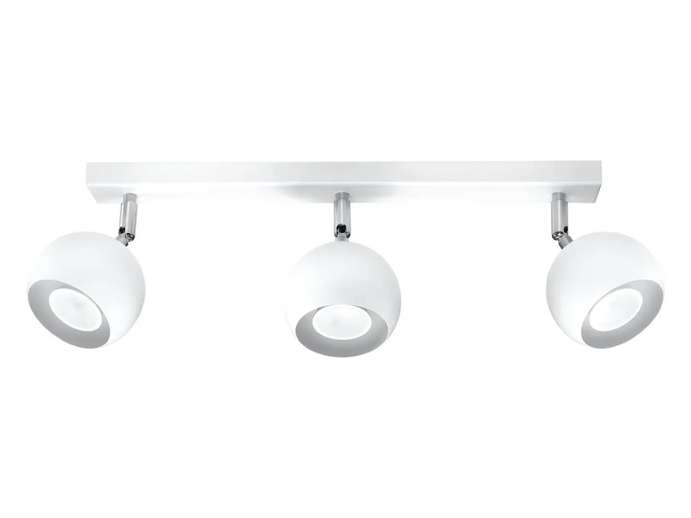 Sollux Lighting Plafón-Lámparas de techo Rayis moderno de acero - 3 fuentes luminosas 4000K - L.45 x A.16 cm - Blanco