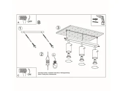 Outlet Sollux Lighting Lámparas De Techo Ring Moderno De Acero - 3 Fuentes Luminosas - L.45 X A.16 Cm - Cromo Gris