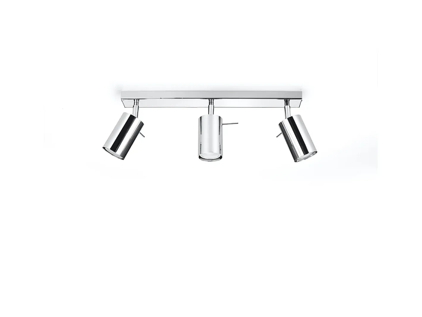 Outlet Sollux Lighting Lámparas De Techo Ring Moderno De Acero - 3 Fuentes Luminosas - L.45 X A.16 Cm - Cromo Gris