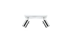 Sollux Lighting Lámparas De Techo Ring Moderno De Acero - 2 Fuentes Luminosas - L.30 X A.16 Cm - Cromo Gris Sale