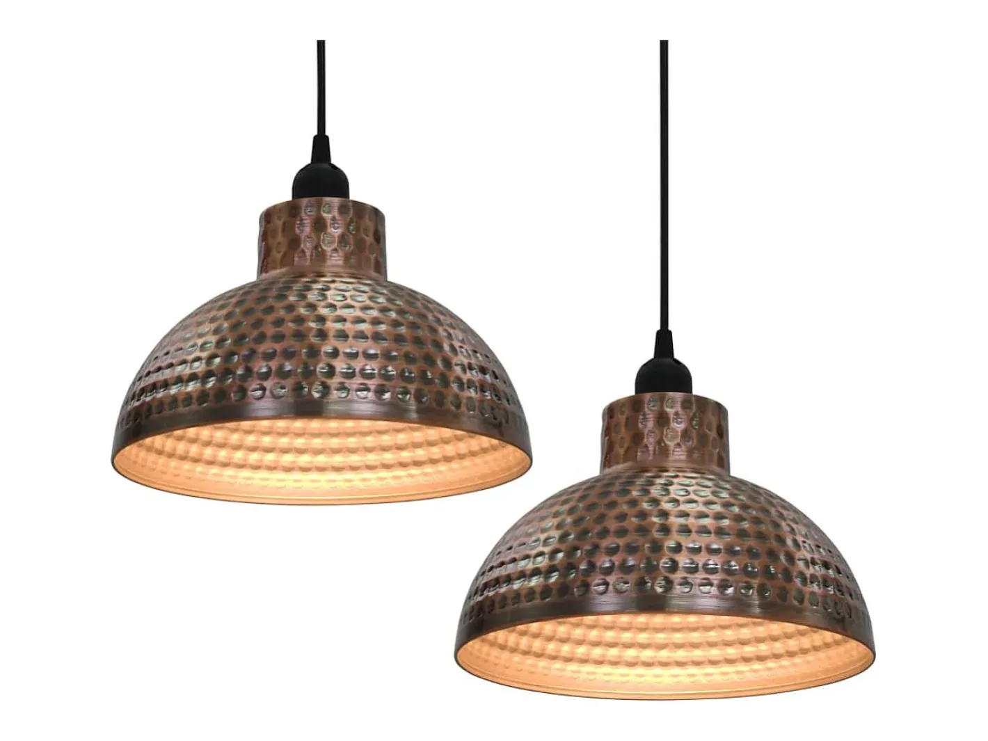 Plafón-Lámparas de techo semiesféricas 2 unidades color cobre ES180918 Marru00f3n