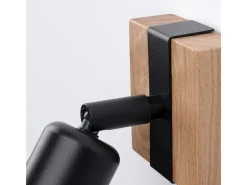 Sollux Lighting Lámparas de techo Shad moderno de acero/madera - 1 fuentes luminosas 3000K - L.14 x A.11 cm - madera negra Negro Clearance