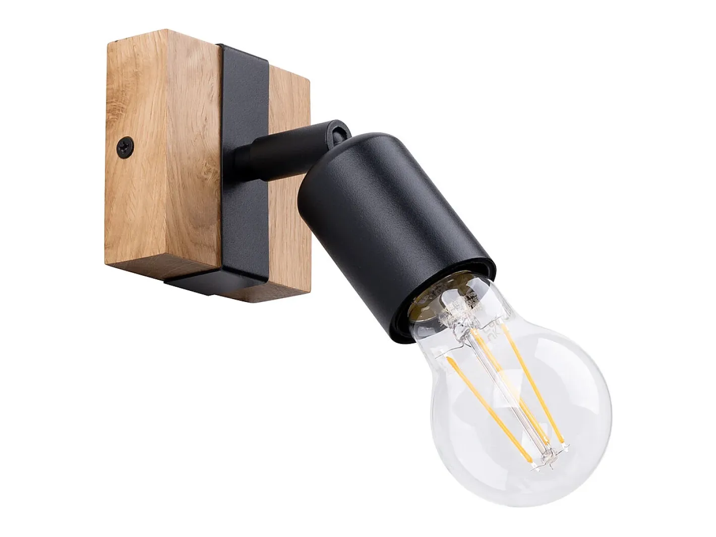Sollux Lighting Lámparas de techo Shad moderno de acero/madera - 1 fuentes luminosas 3000K - L.14 x A.11 cm - madera negra Negro Clearance