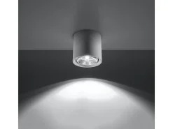 Sollux Lighting Lámparas de techo Shich moderno de cerámica - 1 fuentes luminosas 4000K - L.14,5 x A.14 cm - Blanco New