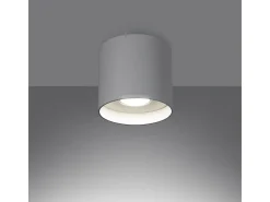 Sollux Lighting Lámparas de techo Shiis minimalista de aluminio - 1 fuentes luminosas 4000K - L.12 x A.11 cm - Blanco Hot
