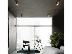 Sollux Lighting Plafón-Lámparas de techo Shiis minimalista de aluminio - 1 fuentes luminosas 4000K - L.12 x A.11 cm - Dorado