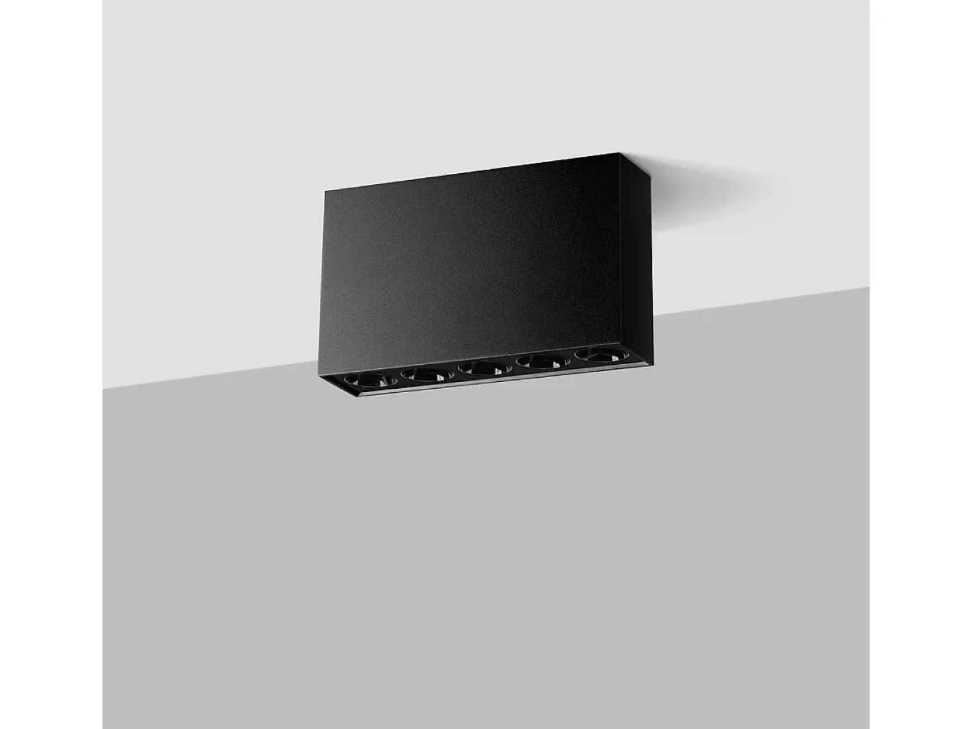 Sale Sollux Lighting Lámparas De Techo Sole Minimalista De Aluminio - 5 Fuentes Luminosas - L.13,7 X A.8,3 Cm - Negro
