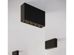 Sale Sollux Lighting Lámparas De Techo Sole Minimalista De Aluminio - 5 Fuentes Luminosas - L.13,7 X A.8,3 Cm - Negro