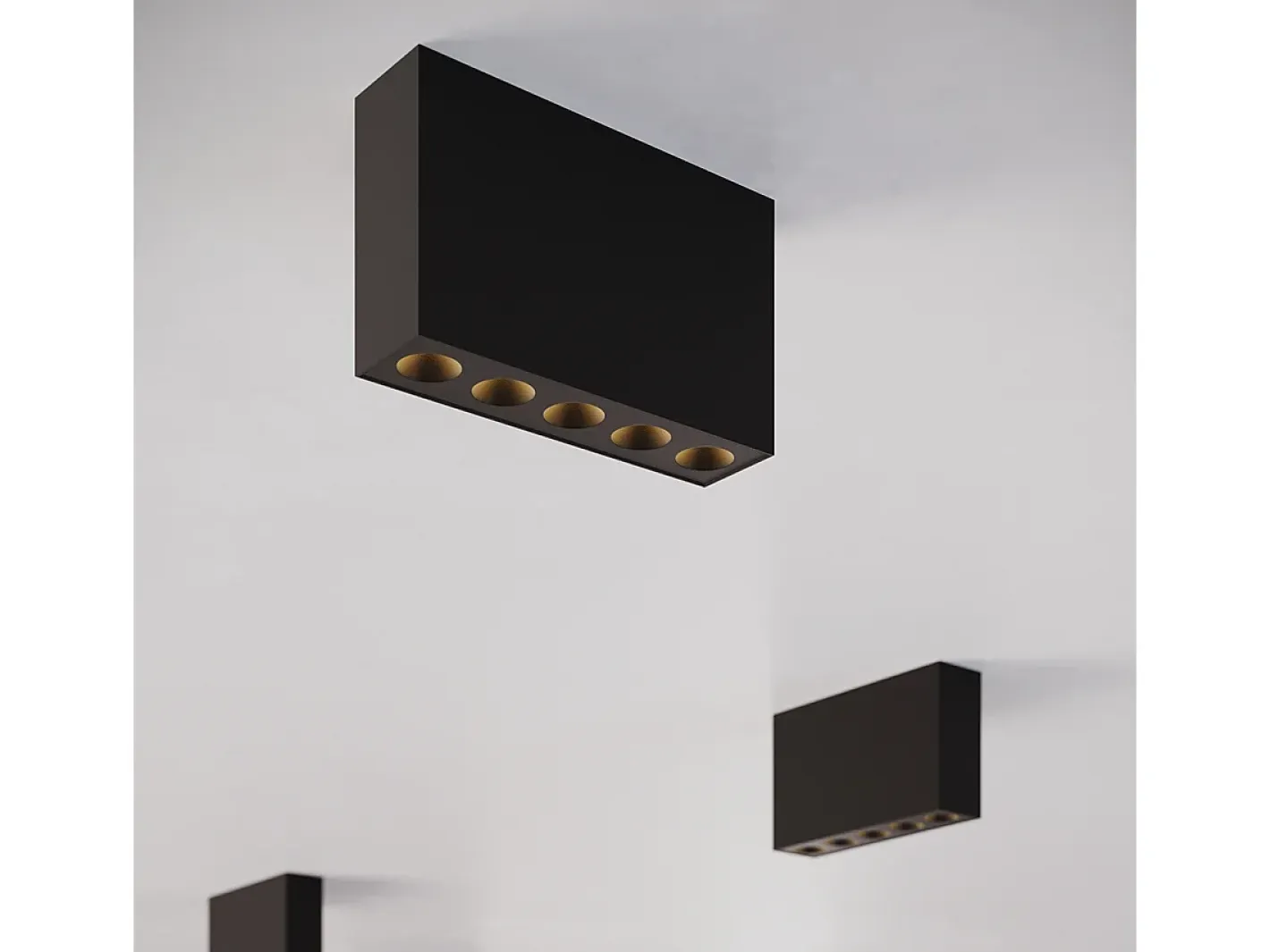 Sale Sollux Lighting Lámparas De Techo Sole Minimalista De Aluminio - 5 Fuentes Luminosas - L.13,7 X A.8,3 Cm - Negro
