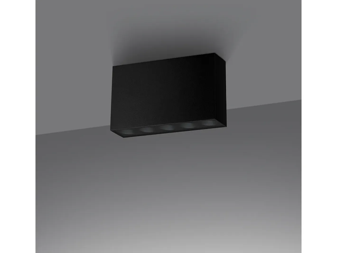 Sale Sollux Lighting Lámparas De Techo Sole Minimalista De Aluminio - 5 Fuentes Luminosas - L.13,7 X A.8,3 Cm - Negro