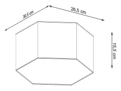 Sollux Lighting Plafón-Lámparas de techo Solinia moderno de CLORURO DE POLIVINILO - 2 fuentes luminosas 3000K - L.30,5 x A.15,5 cm - Blanco