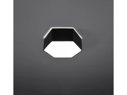 Sollux Lighting Plafón-Lámparas de techo Solinia moderno de CLORURO DE POLIVINILO - 2 fuentes luminosas 4000K - L.30,5 x A.11,5 cm - Negro