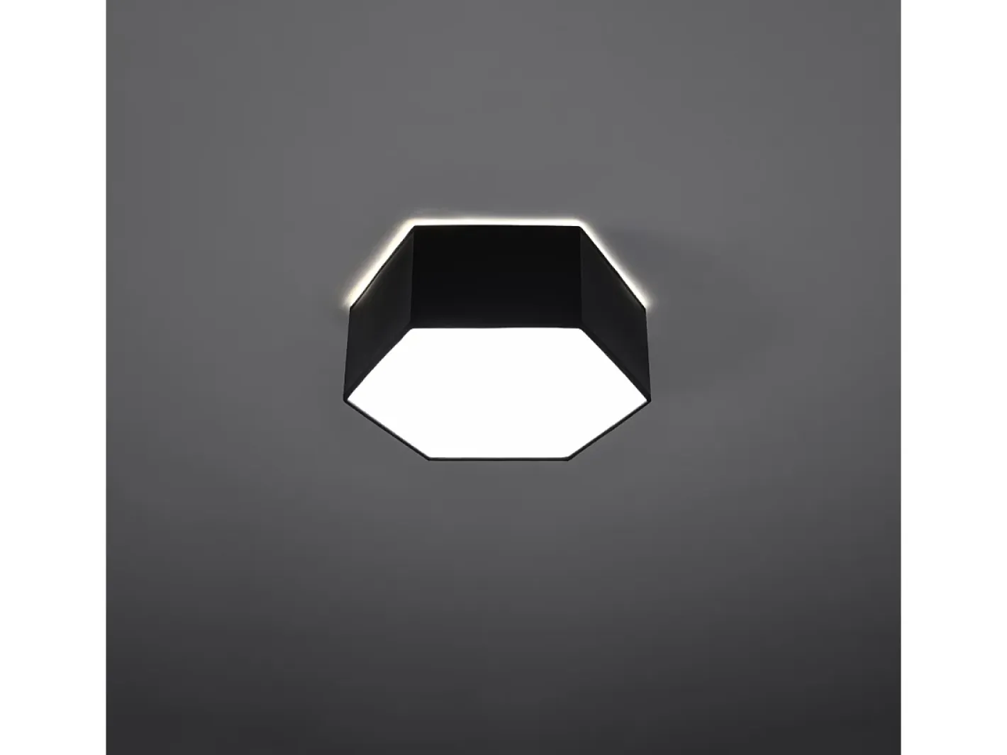 Sollux Lighting Plafón-Lámparas de techo Solinia moderno de CLORURO DE POLIVINILO - 2 fuentes luminosas 4000K - L.30,5 x A.11,5 cm - Negro