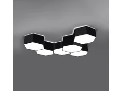 Sollux Lighting Plafón-Lámparas de techo Solinia moderno de CLORURO DE POLIVINILO - 2 fuentes luminosas 4000K - L.30,5 x A.11,5 cm - Negro