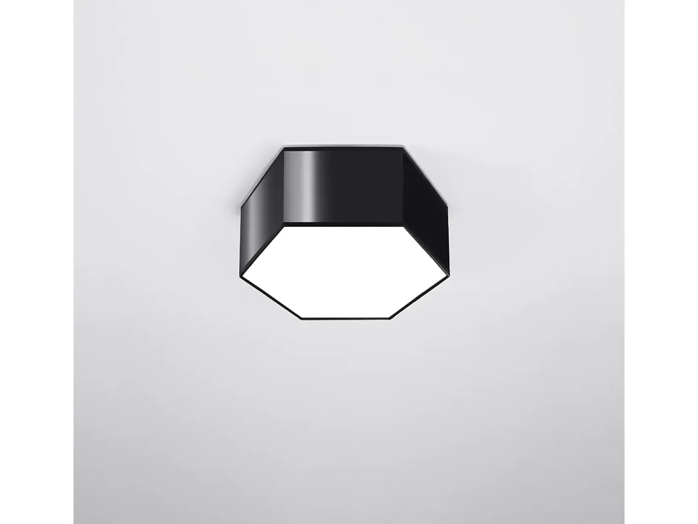 Outlet Sollux Lighting Lámparas de techo Solinia moderno de CLORURO DE POLIVINILO - 2 fuentes luminosas 3000K - L.30,5 x A.13,5 cm - Negro