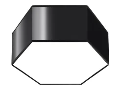 Outlet Sollux Lighting Lámparas de techo Solinia moderno de CLORURO DE POLIVINILO - 2 fuentes luminosas 3000K - L.30,5 x A.13,5 cm - Negro