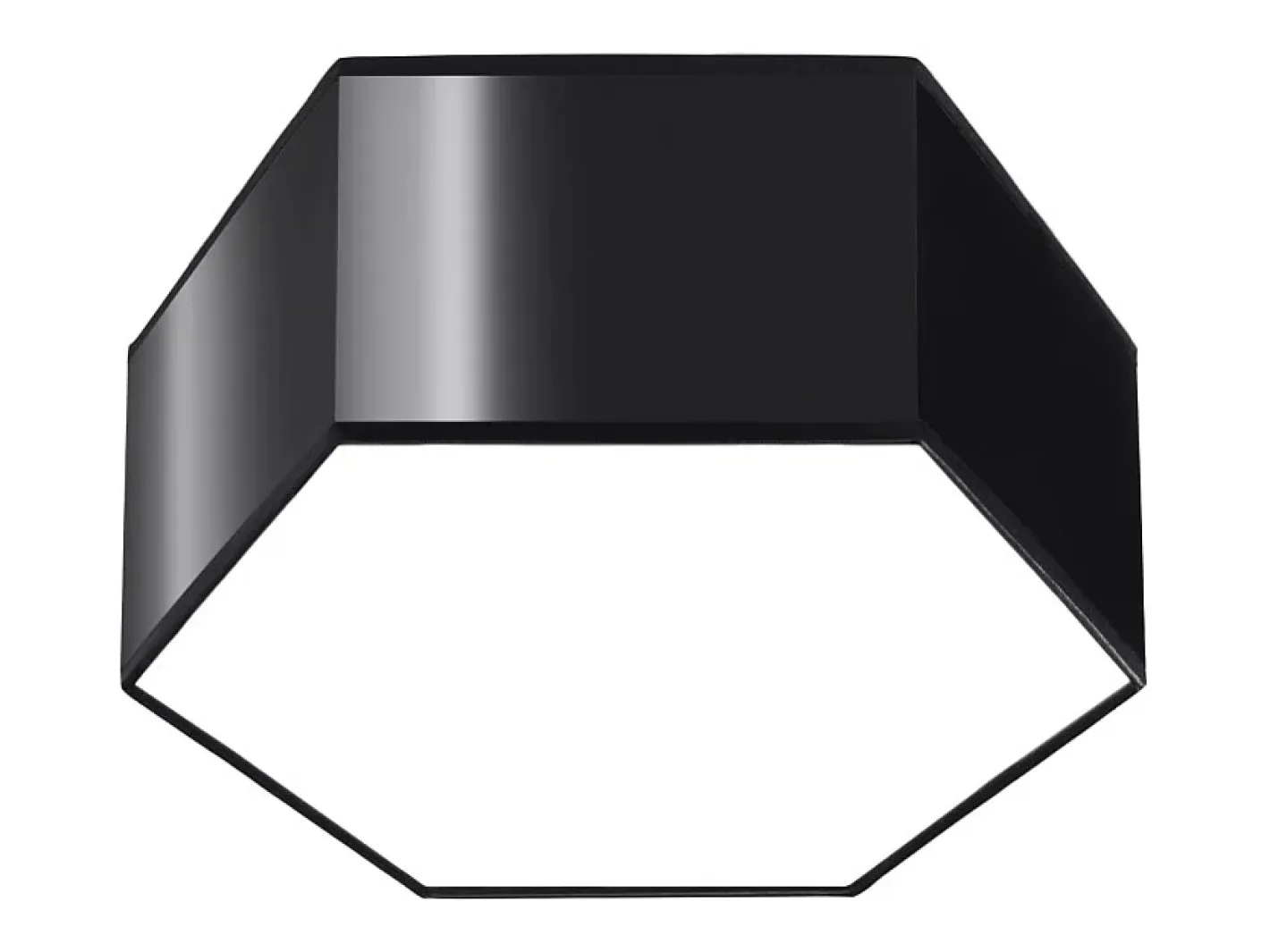 Outlet Sollux Lighting Lámparas de techo Solinia moderno de CLORURO DE POLIVINILO - 2 fuentes luminosas 3000K - L.30,5 x A.13,5 cm - Negro