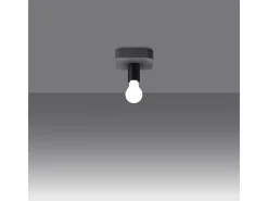 Outlet Sollux Lighting Lámparas De Techo Tavo Industrial De Concreto - 1 Fuentes Luminosas - L.13,5 X A.10 Cm - Gris