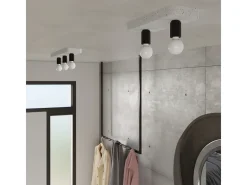 Outlet Sollux Lighting Lámparas De Techo Tavo Industrial De Concreto - 1 Fuentes Luminosas - L.13,5 X A.10 Cm - Gris