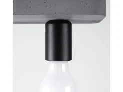 Sollux Lighting Lámparas De Techo Tavo Industrial De Concreto - 3 Fuentes Luminosas - L.55 X A.10 Cm - Gris New