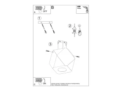 Sollux Lighting Plafón-Lámparas de techo Timberix escandinavo de madera - 1 fuentes luminosas 3000K - L.12 x A.12 cm - madera natural Color natural claro