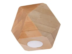 Sollux Lighting Plafón-Lámparas de techo Timberix escandinavo de madera - 1 fuentes luminosas 3000K - L.12 x A.12 cm - madera natural Color natural claro