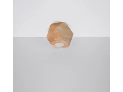 Sollux Lighting Plafón-Lámparas de techo Timberix escandinavo de madera - 1 fuentes luminosas 3000K - L.12 x A.12 cm - madera natural Color natural claro