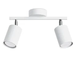Sollux Lighting Plafón-Lámparas de techo Torim minimalista de acero - 2 fuentes luminosas 4000K - L.26 x A.20 cm - Blanco