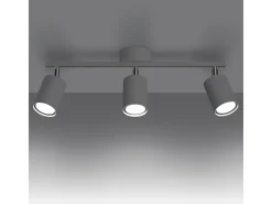 New Sollux Lighting Lámparas de techo Torim minimalista de acero - 3 fuentes luminosas 4000K - L.46 x A.20 cm - Blanco